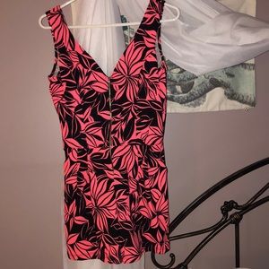 Flower print romper